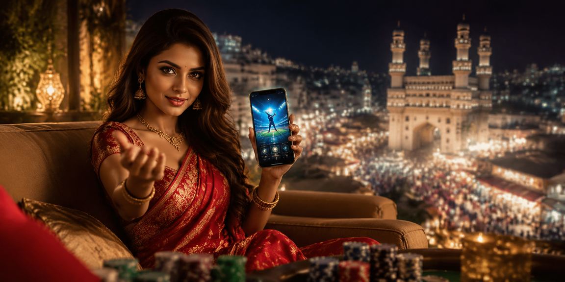 Player enjoying Teen Patti near Charminar in Hyderabad