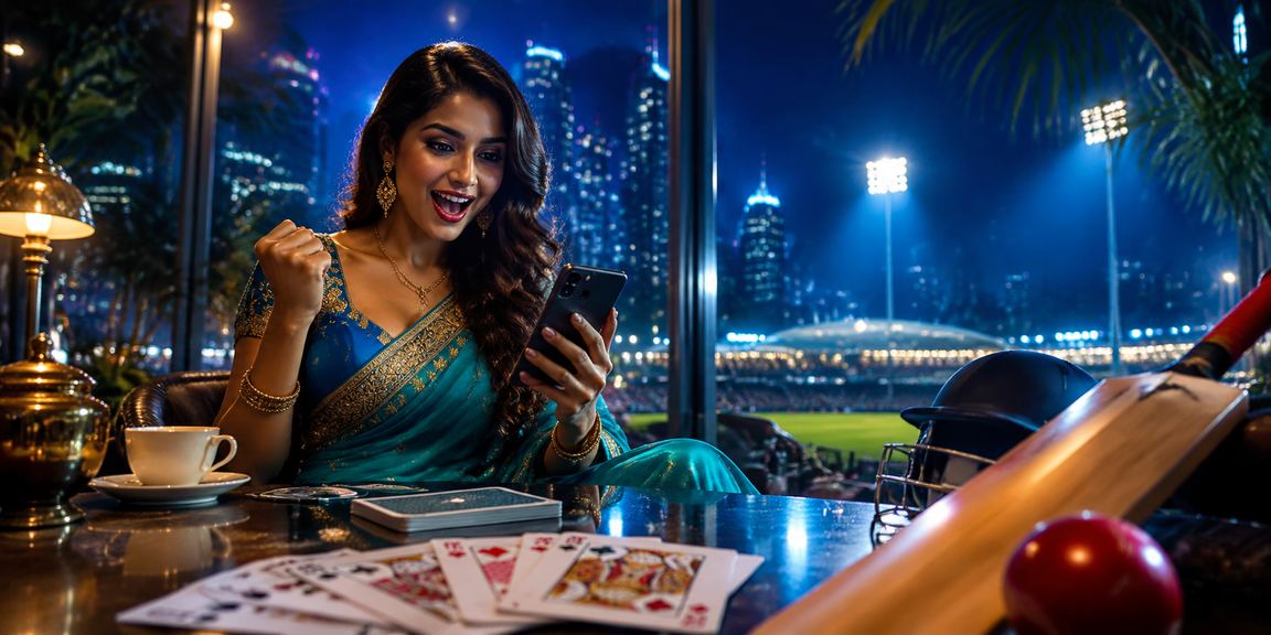 People enjoying lottery betting and cricket at local Indian cafe