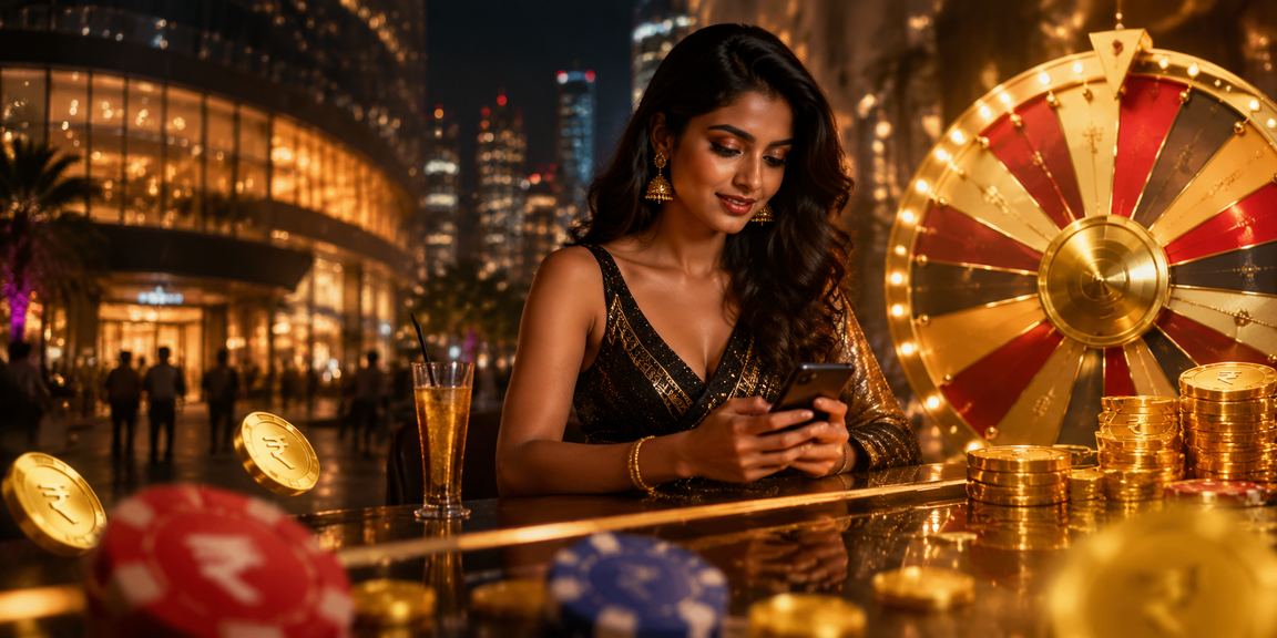 Indian player using mobile for online roulette game